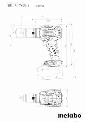 Metabo boor-/schroefmachine "bs 18 ltx bl i" cordless drill bs 18 ltx bl i - thumbnail