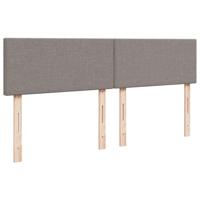 Boxspring met matras stof taupe 80x200 cm - thumbnail