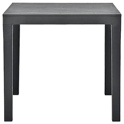 Tuintafel 78x78x72 cm kunststof antraciet