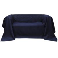 VidaXL Bankhoes microsuede marineblauw 140 x 210 cm - thumbnail