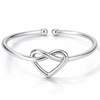 LGT JWLS Dames Ring One Size Zilverkleurig Hart - thumbnail