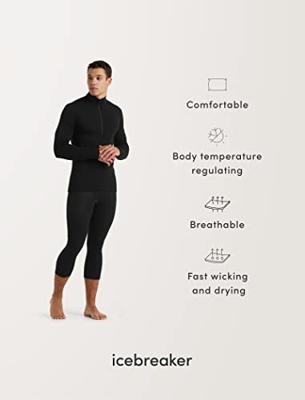 Icebreaker Merino 260 Quantum LS Zip Vest Heren Black M - thumbnail