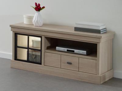 Tv-meubel ORANO 1 deur 1 lade olm bruin Tv-meubel ORANO 1 deur 1 lade olm bruin