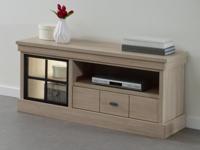 Tv-meubel ORANO 1 deur 1 lade olm bruin - thumbnail