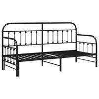 Bedframe voor een daybed met hoofdeinde Zwart 75 x 190 cm Staal - thumbnail