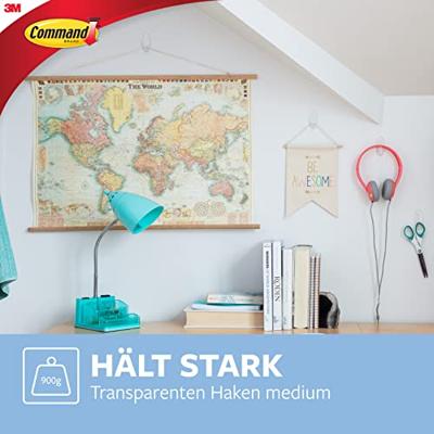 3M Command-haak M Transparant Inhoud: 2 stuk(s)