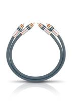 Oehlbach NF 14 MASTER Cinch Audio Aansluitkabel [2x Cinch-stekker - 2x Cinch-stekker] 1.00 m Antraciet Vergulde steekcontacten - thumbnail