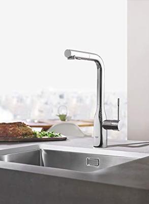 GROHE essence new Keukenkraan - hoog - uittrekbare l uitloop - 2 straalsoorten - chroom 30270000