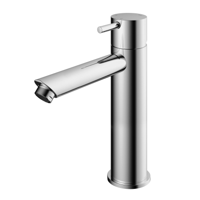 Hotbath Cobber middelhoge wastafelmengkraan met rechte uitloop zonder waste chroom CB003MSCR - thumbnail