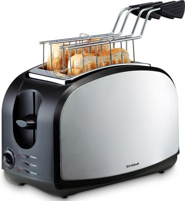 Trisa Crispy Snack Broodrooster RVS, Zwart