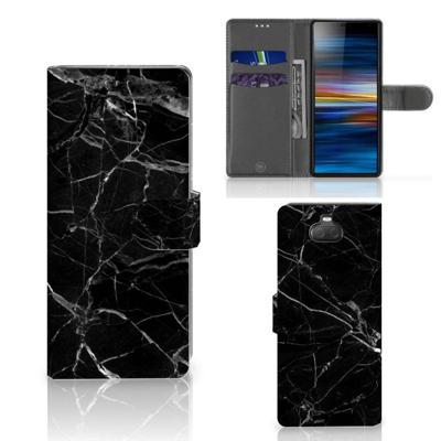 Sony Xperia 10 | Bookcase | Marmer Zwart - Origineel Cadeau Vader