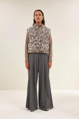 By-Bar Maggie sleeveless jacket | Leopard print