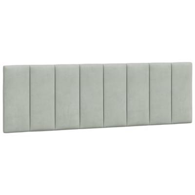 Bed met matras fluweel lichtgrijs 160x200 cm