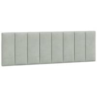 Bed met matras fluweel lichtgrijs 160x200 cm - thumbnail