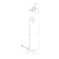 Lyora Zwart met gouden leeslampMono - 7717 - thumbnail