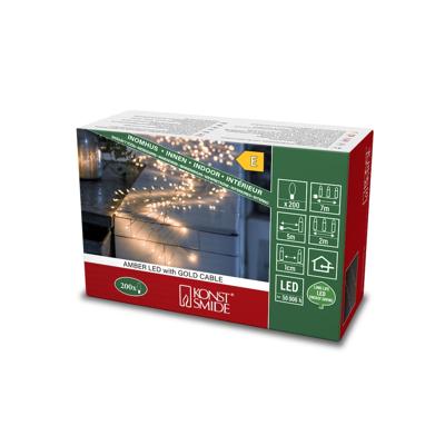 Konstsmide 6339-880 Micro-lichtketting Binnen Energielabel: E (A - G) werkt op het lichtnet Aantal lampen 200 LED Barnsteen Verlichte lengte: 2 m Konstsmide 6339-880 Micro-lichtketting Binnen Energielabel: E (A - G) werkt op het lichtnet Aantal lampen 200 LED Barnsteen Verlichte lengte: 2 m