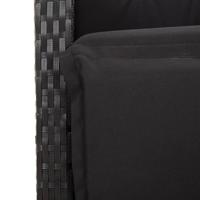 9-delige Tuinset poly rattan zwart - thumbnail