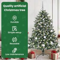 VidaXL Kunstkerstboom met 150 led groen 150 cm pvc en plastic en staal - thumbnail