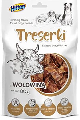 HILTON Treaning treats Beef - Hondensnack - 80g