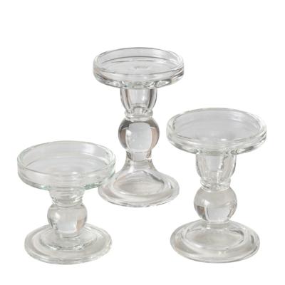 Boltze Home Kandelaar glas 3-dlg set 13,4cm