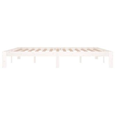 Bedframe massief hout wit 180x200 cm