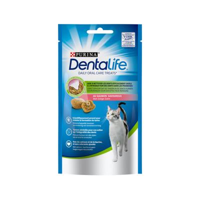 DentaLife Daily Oral Care met zalm kattensnack (40 gram) 4 x 40 g