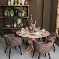 PTMD Ronde Eettafel 'Elm White' 180cm, Iepenhout - thumbnail