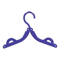 ProPlus inklapbare kledinghanger 42 cm blauw 2 stuks - thumbnail