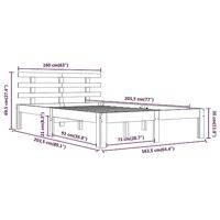 Bedframe massief hout 160x200 cm - thumbnail