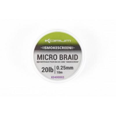 Korum Smokescreen Micro Braid 10m 0,25 mm 20 lbs