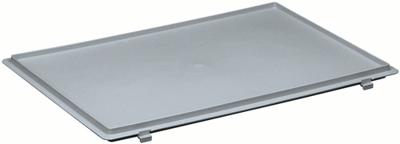 Lockweiler Scharnierdeksel | polypropyleen L400xB300mm | grijs voor transport-stapelkratten | 1 stuk - NBC43-139901420118822 NBC43-139901420118822