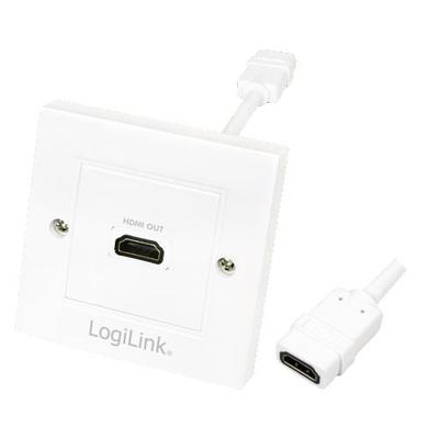 LogiLink AH0014 HDMI Adapter [1x HDMI-bus - 1x HDMI-bus] Wit 0 m