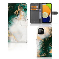 Bookcase voor Samsung Galaxy A03 Marmer Groen - thumbnail