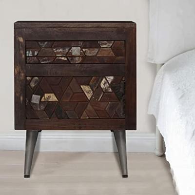 Nachtkastje 40x30x50 cm massief gerecycled hout