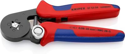 Knipex Adereindhulstang | totale lengte 180 mm | 0,08-10,0 + 16,0 (AWG 28-5) mm² | gebruineerd meercomponenten mantels | 1 stuk - 97 53 04 - 97 53 04 - thumbnail