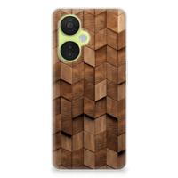 Bumper Hoesje voor OnePlus Nord CE 3 Lite Wooden Cubes - thumbnail