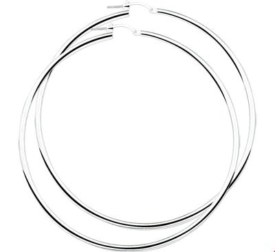 TFT Creolen Ronde Buis Zilver Glanzend 2.5 mm x 70 mm