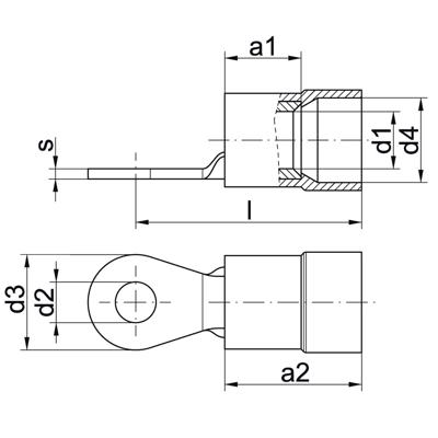 Klauke 6203 Ringkabelschoen Dwarsdoorsnede (max.): 1 mm² Schachtdiameter: 3.2 mm Deels geïsoleerd Rood 1 stuk(s)