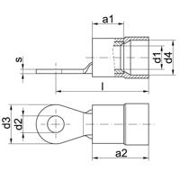 Klauke 6203 Ringkabelschoen Dwarsdoorsnede (max.): 1 mm² Schachtdiameter: 3.2 mm Deels geïsoleerd Rood 1 stuk(s) - thumbnail