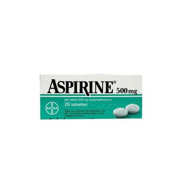 Aspirine Acetylsalicylzuur 500mg 20 Tabletten