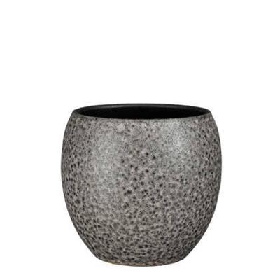 Mica Decorations Bent Bloempot - 24x24x24 cm - Terracotta - Zwart