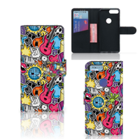 Alcatel 1S (2019) Wallet Case met Pasjes Punk Rock - thumbnail