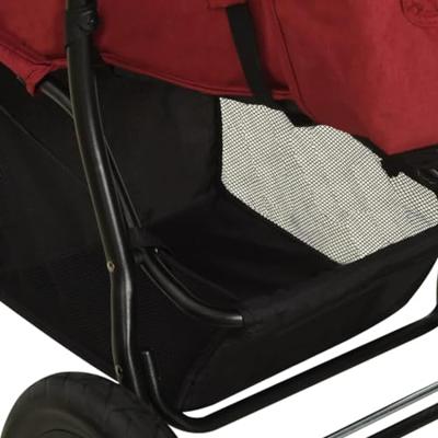 VidaXL Kinderwagen staal rood