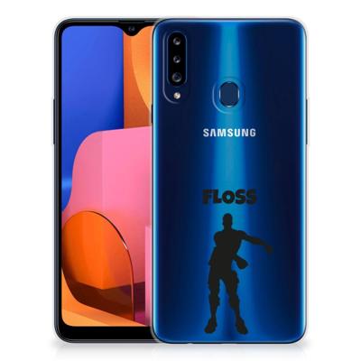Samsung Galaxy A20s Telefoonhoesje met Naam Floss Samsung Galaxy A20s Telefoonhoesje met Naam Floss