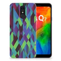 LG Q7 | TPU Hoesje | Abstract Green Blue - thumbnail