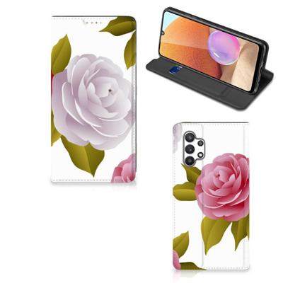 Samsung Galaxy A32 4G | A32 5G Enterprise Editie Smart Cover Roses Samsung Galaxy A32 4G | A32 5G Enterprise Editie Smart Cover Roses