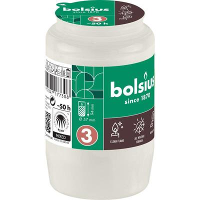 Bolsius herdenkingslicht wit nr3