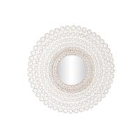 Wandspiegel DKD Home Decor Wit Natuurlijk Indiaas Decapé 120 x 2,5 x 120 cm - thumbnail