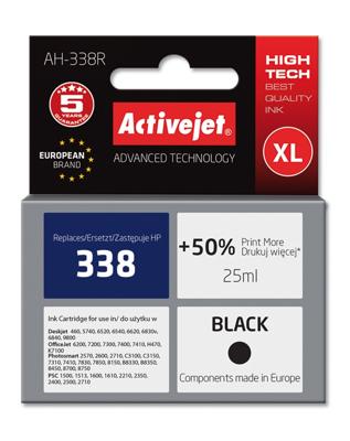 Activejet AH-338R inkt (vervanging HP 338 C8765EE; premium; 25 ml; zwart)