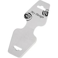Sieraden ophangkaart - My design, My Design, lichtgrijs, 100 stuk/ 1 doos - thumbnail